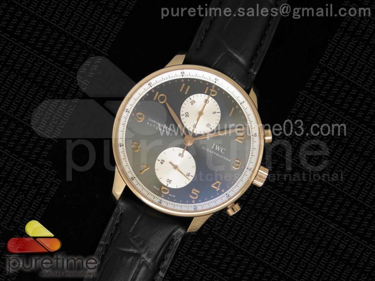 ZF공장 IWC 포르투기저 371433 크로노 제키챈  / 가죽 Portuguese Chrono IW371433 