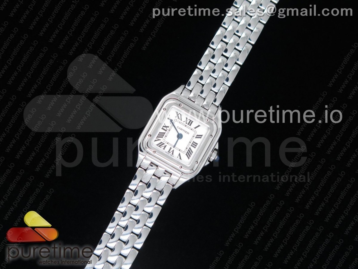 K11공장 까르띠에 팬더 22MM Panthère Secrete Ladies 22mm SS K11 1:1 Best Edition White Dial on SS Bracelet Ronda Quartz