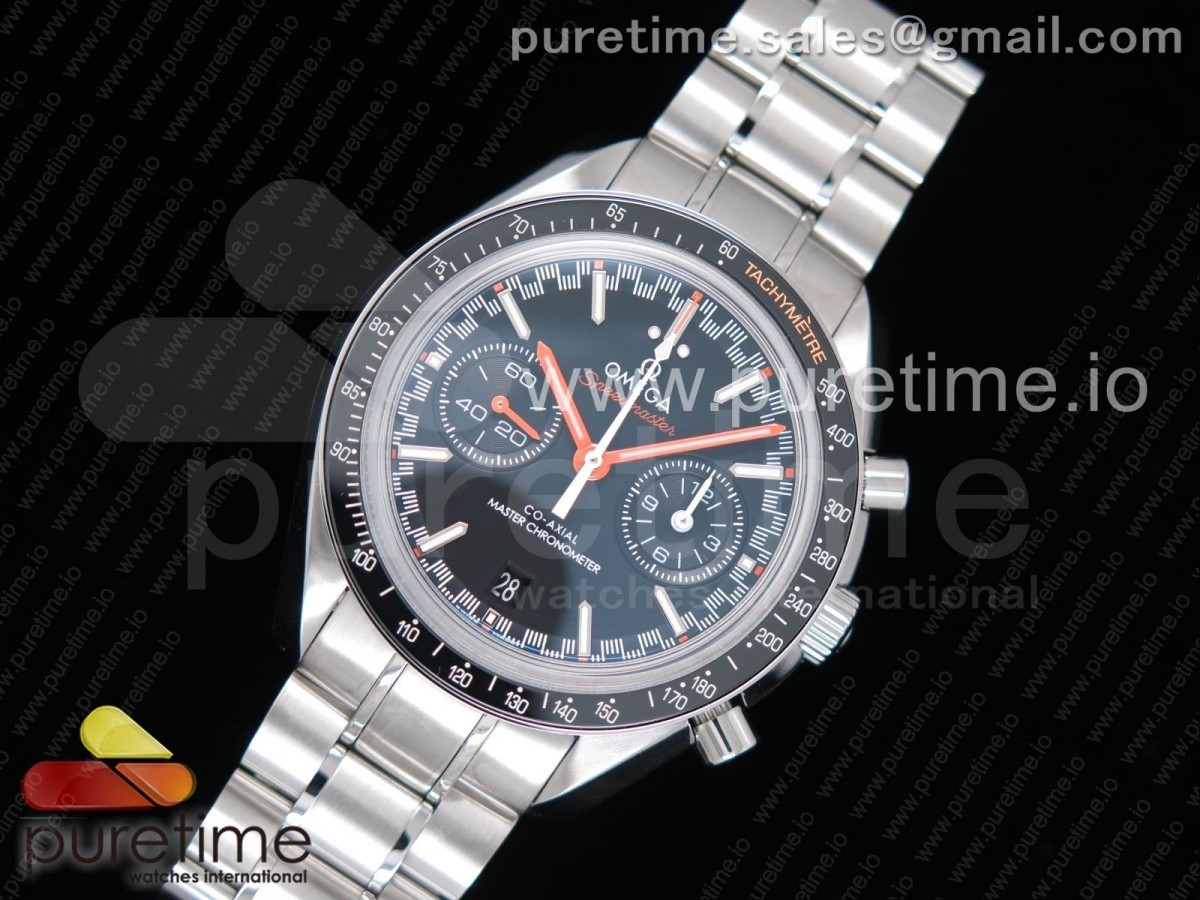 OM공장 오메가 스피드마스터 문워치 블랙다이얼 오렌지핸즈 / 브슬  Speedmaster Moonwatch OMF 11 Best Edition Black Dial Orange Hand on SS Bracelet A9900