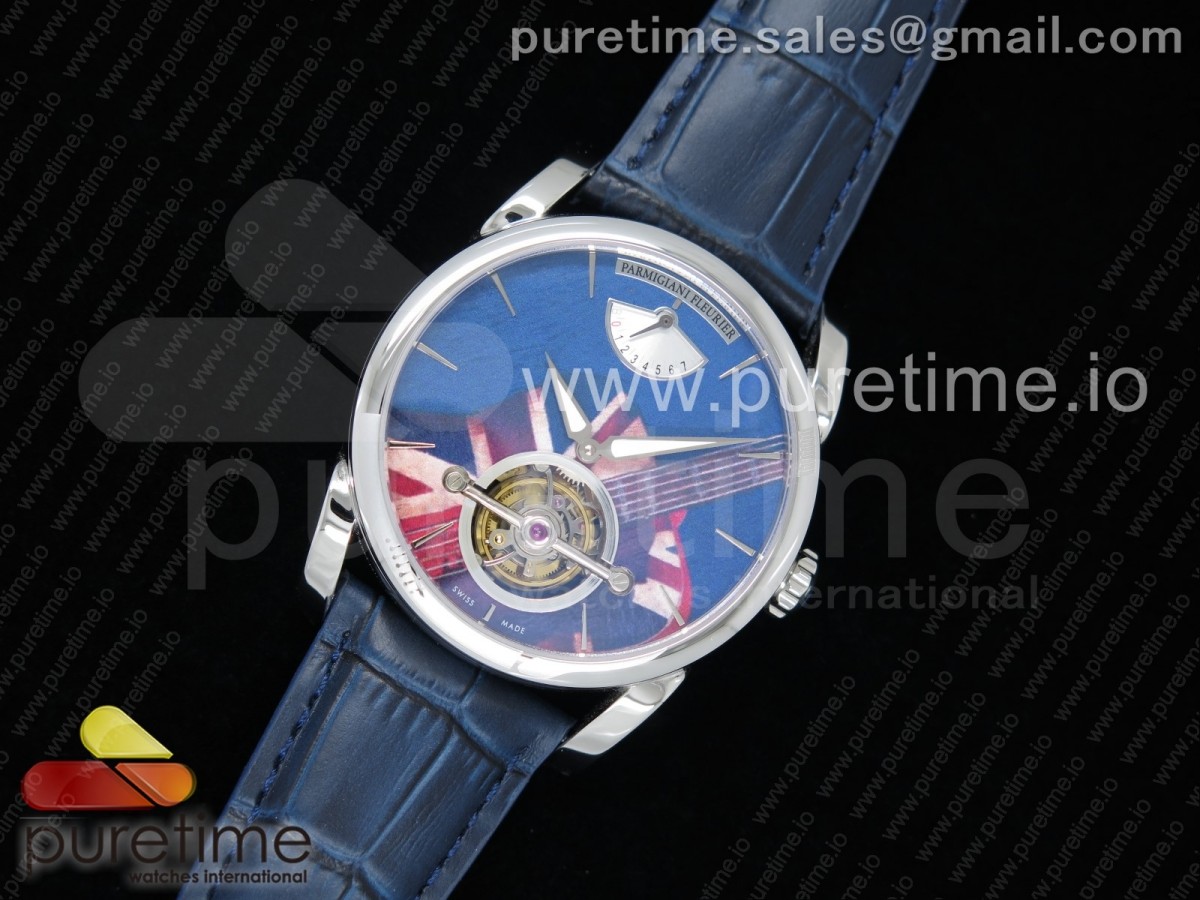 JB공장 프랭크뮬러 톤다 투어빌론 기타에디션 블루다이얼 / Fleurier Tonda Tourbillon Woodrock SS Real PR JBF Best Edition Blue Dial on Blue Leather Strap