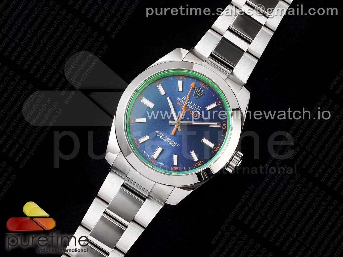 AR공장 롤렉스 밀가우스 블루다이얼 브슬 3131 /Pre-Order Milgauss 116400 GV 904L Steel ARF 11 Best Edition Blue Dial on Bracelet SH3131