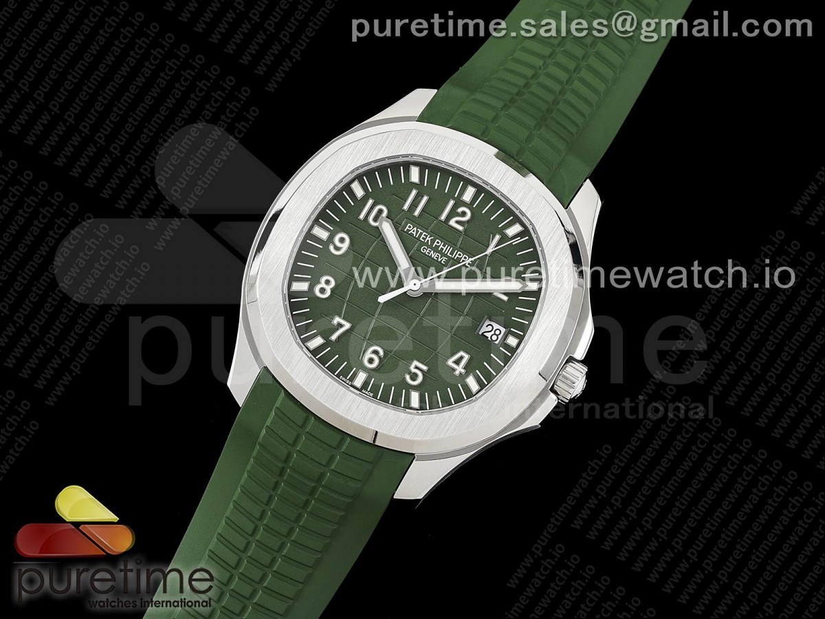 3K공장 V2 파텍필립 아쿠아넛 5168 그린다이얼 그린러버 / Aquanaut 5168G 42mm SS 3KF 11 Best Edition Green Dial on Green Rubber Strap A324 Super Clone V2