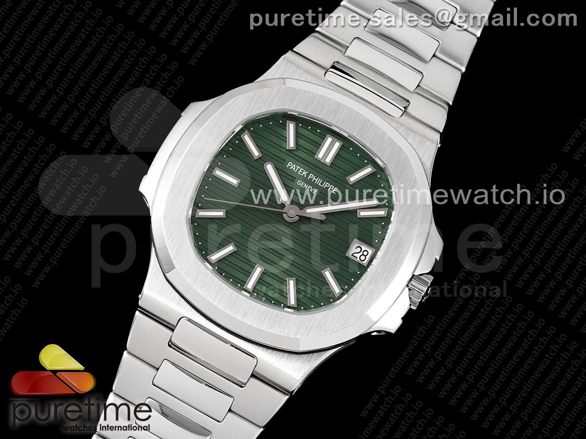 3K공장 V2 파텍필립 노틸러스 그린다이얼 브슬 / Nautilus 57111A 3KF 11 Best Edition Green Textured Dial on SS Bracelet A324 Super Clone V2