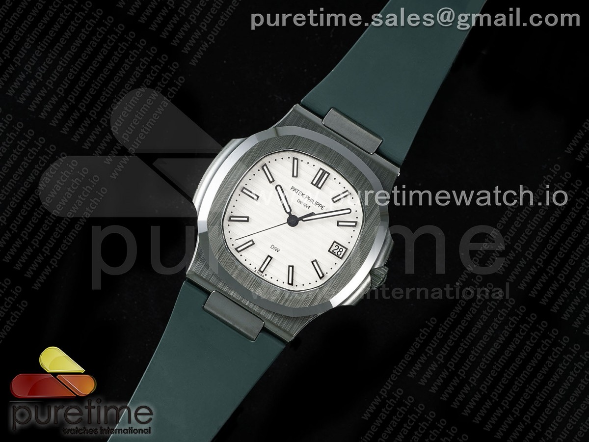 AMGF공장 파텍필립 AET노틸러스 5711 그린세라믹 화이트다이얼 그린러버스트랩 AET Nautilus 5711 Green Ceramic AMGF Best Edition White Dial on Green Rubber Strap MIYOTA 9015