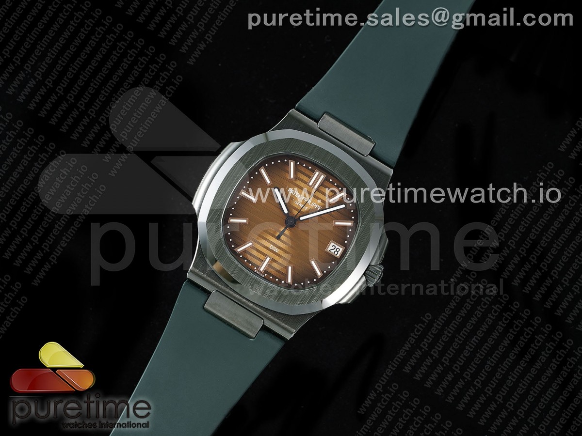 AMGF공장 파텍필립 AET노틸러스 5711 그린세라믹 브라운다이얼 그린러버스트랩 AET Nautilus 5711 Green Ceramic AMGF Best Edition Brown Dial on Green Rubber Strap MIYOTA 9015