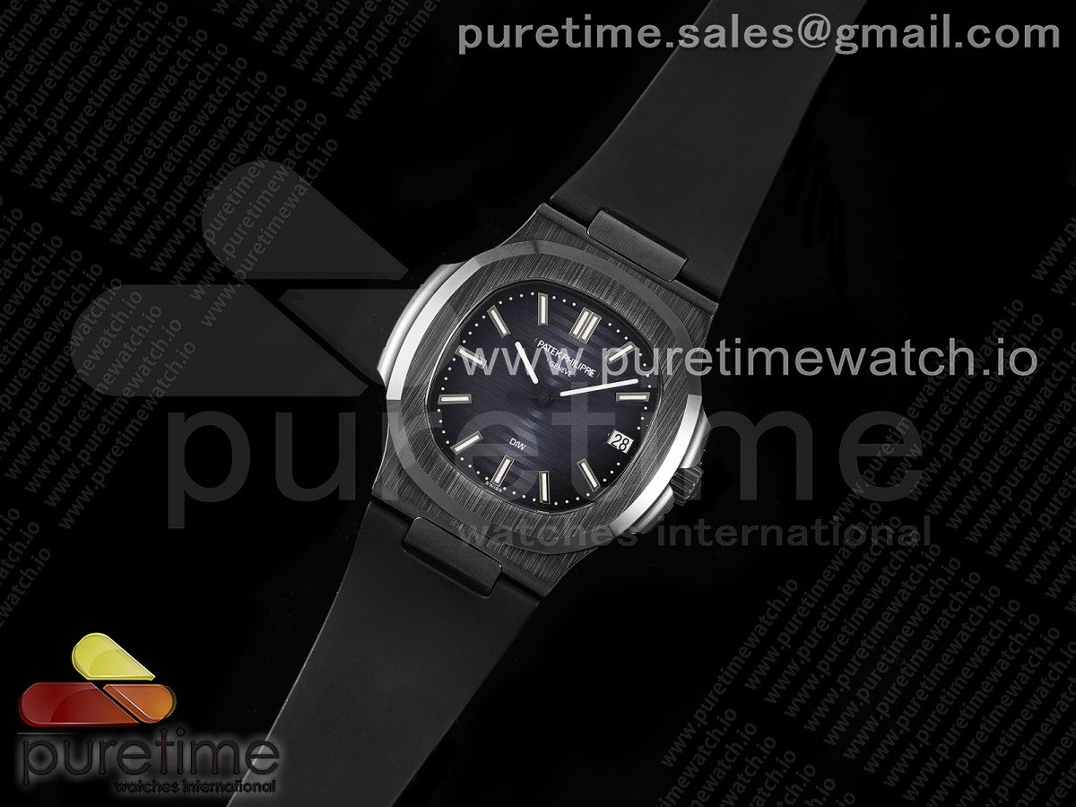 AMGF공장 파텍필립 AET노틸러스 5711 블랙세라믹 블루다이얼 블랙러버스트랩 AET Nautilus 5711 Black Ceramic AMGF Best Edition Blue Dial on Black Rubber Strap MIYOTA 9015