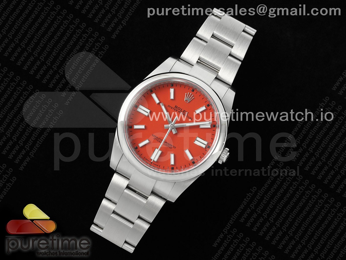 CLEANF공장 클린공장 롤렉스 오이스터 퍼페츄얼 36미리 레드다이얼 스틸브레이슬릿 Oyster Perpetual 126000 36mm Clean 11 Best Edition 904L Steel Red Dial VR3230