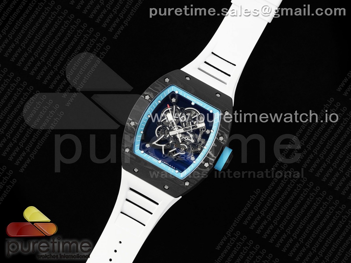 ZF공장 RM055 카본 NTPT ZF 11 Best Edition Blue Bezel Blue Crown on Rubber Strap RMUL2 Super Clone