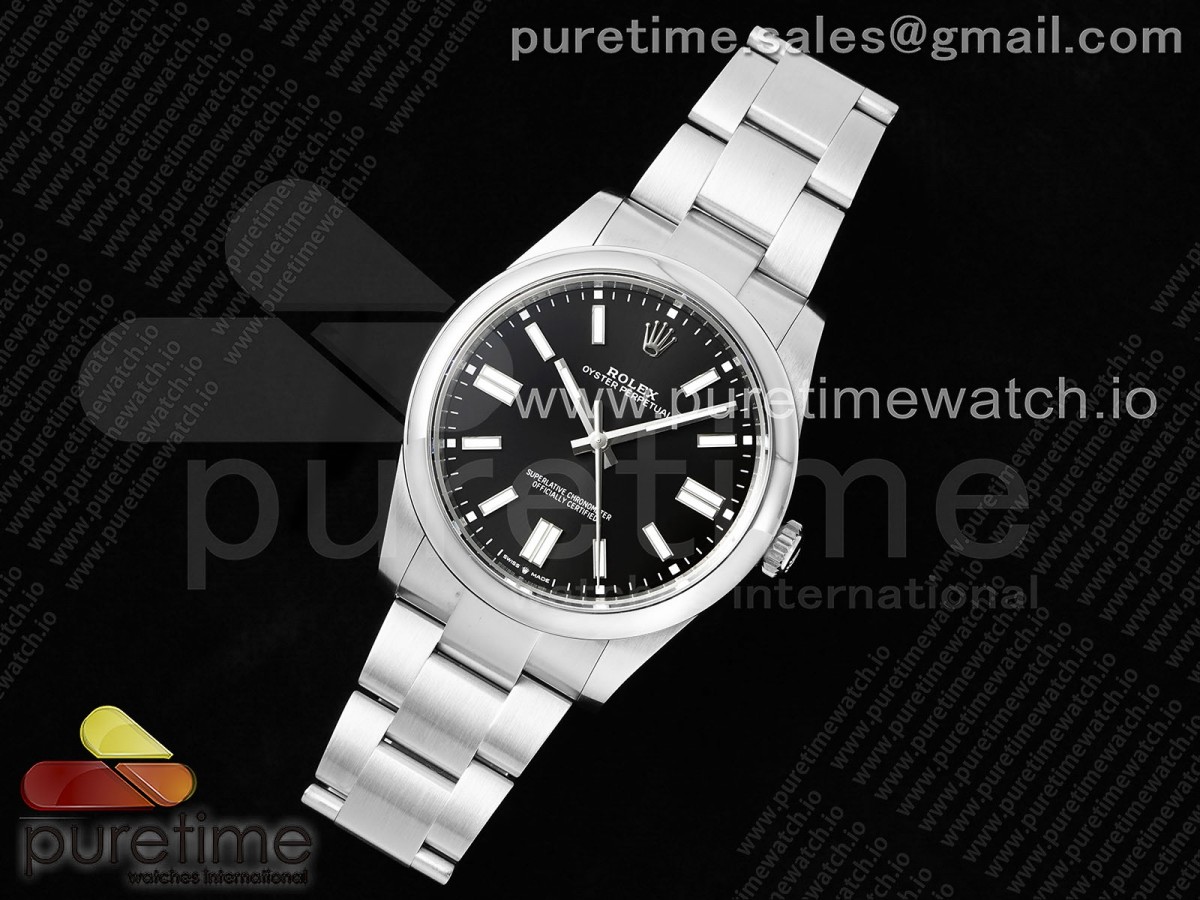 vs공장 롤렉스 오이스터 퍼페츄얼 3230 업그레이드 최신버전 Oyster Perpetual 124300 41mm VSF 11 Best Edition 904L Steel Black Dial VS3235