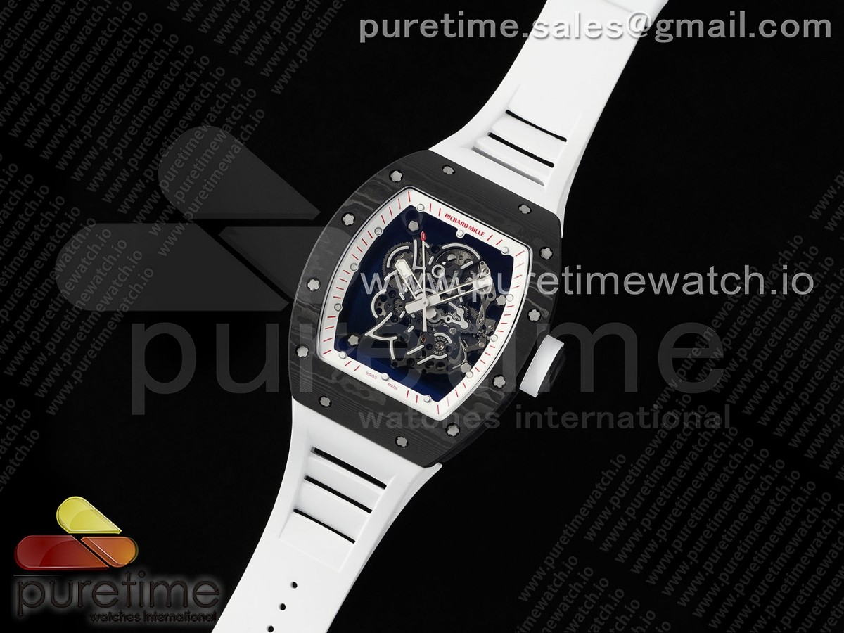 ZF공장 리차드밀 RM055 NTPT ZF 11 Best Edition White Bezel White Crown on Rubber Strap RMUL2 Super Clone