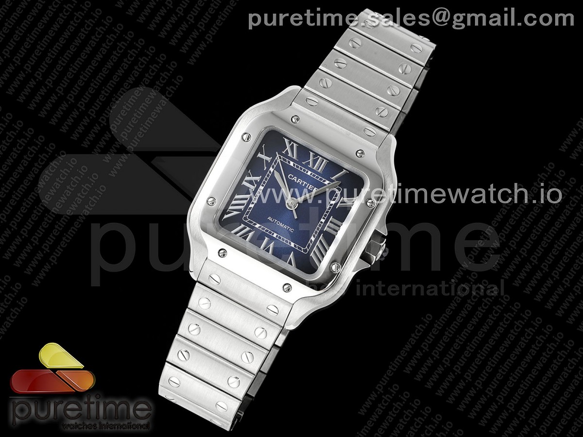 AF공장 까르띠에 산토스 미듐 35미리 블루다이얼 스마트링크스틸브레이슬릿 Santos de Cartier 35mm SS AF 11 Best Edition Blue Dial on SS SmartLinks Bracelet MIYOTA 9015