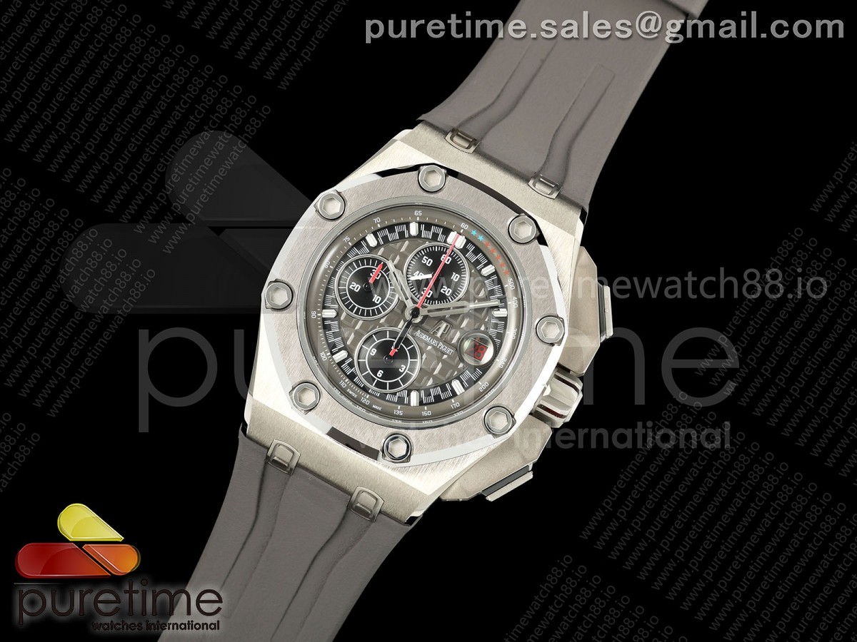 TKF공장 오데마피게 로얄오크 오프쇼어 슈마허 그레이다이얼 그레이러버스트랩 Royal Oak Offshore Schumacher SS TKF Best Edition GrayBlack Dial on Gray Rubber Strap A3126