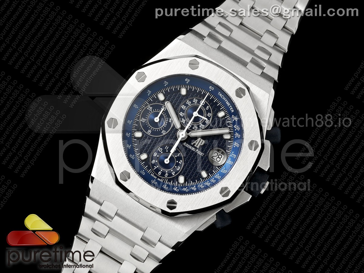 TKF공장 오데마피게 로얄오크 오프쇼어 42미리 리에디션 블루다이얼 스틸브레이슬릿 Royal Oak Offshore 42mm Re-edition SS TKF Best Edition Blue Dial on SS Bracelet A7750