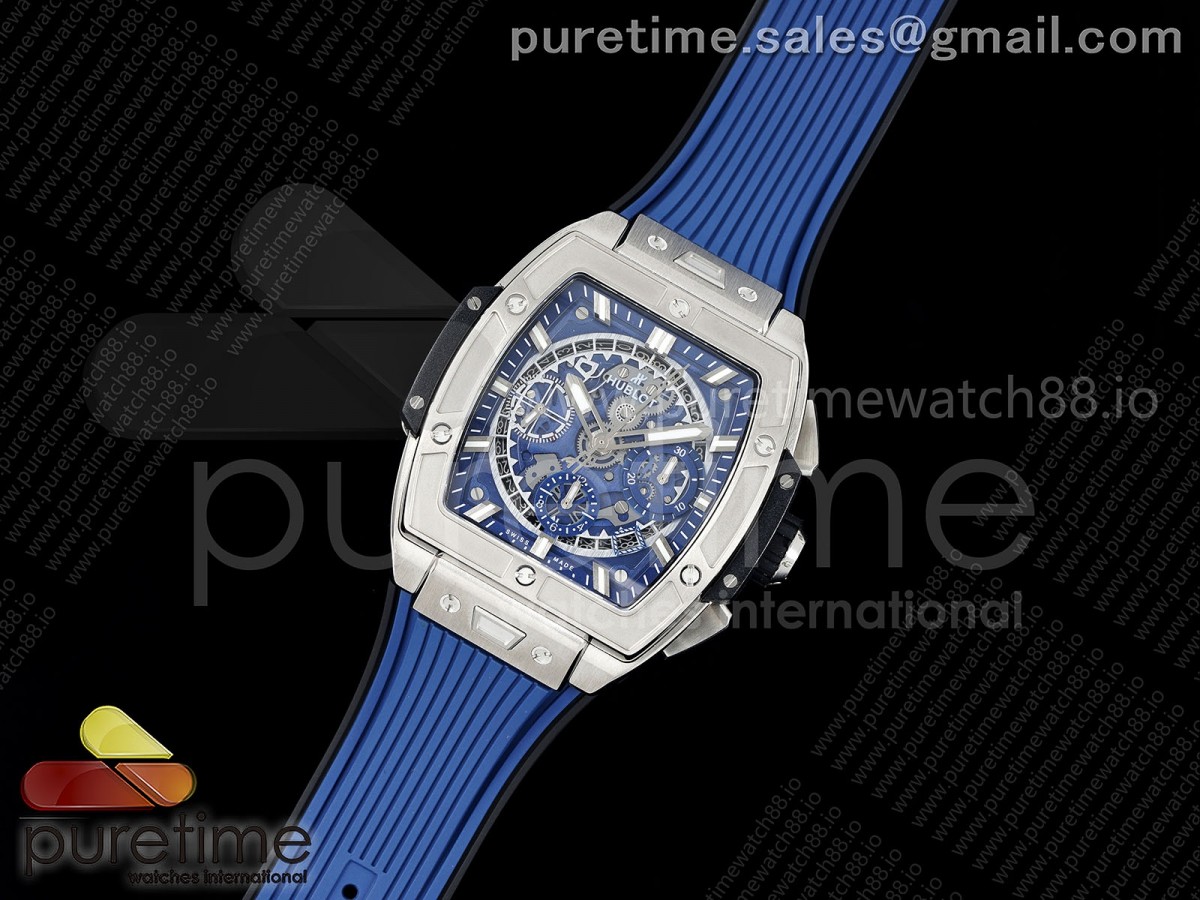 BBF공장 위블로 스피릿오브빅뱅 스켈레톤다이얼 블루러버스트랩 Spirit of Big Bang Titanium BBF 11 Best Edition Skeleton Dial on Blue Rubber Strap A7750