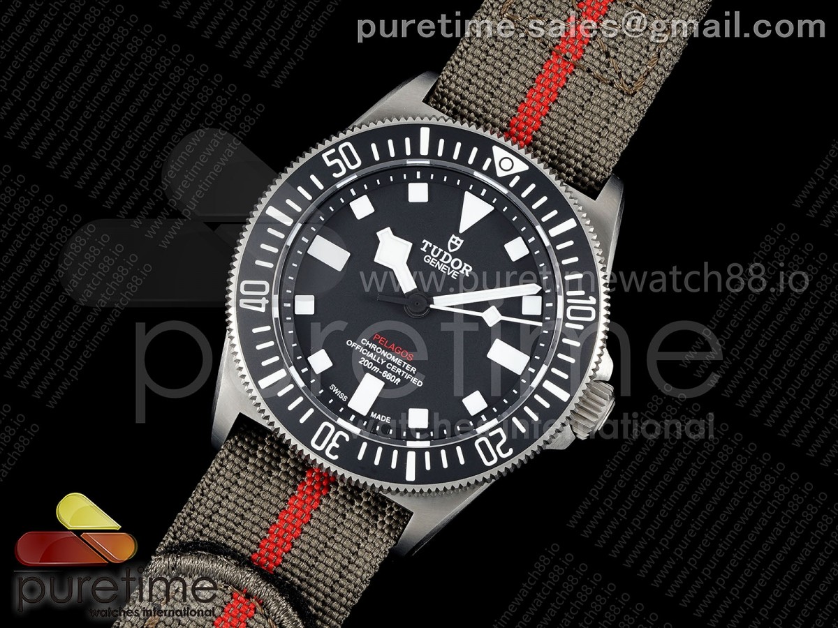 M+F공장 튜더 펠라고스 FXD 티타늄 블랙다이얼 그레이나일론스트랩 Pelagos FXD Titanium m25717n M+F 11 Best Edition Black Dial on Gray Nylon Strap 8N24