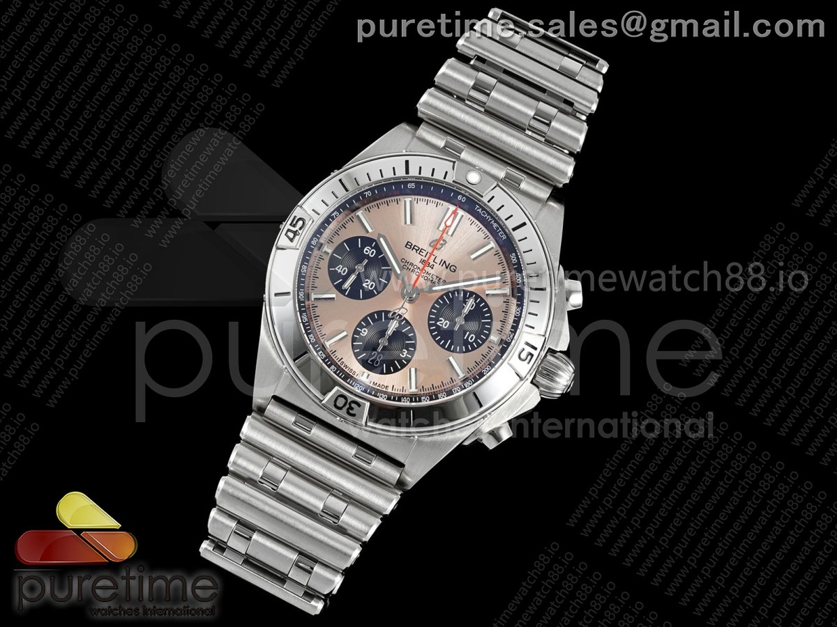 TF공장 브라이틀링 크로노맷 B01 브레이슬릿 로골다이얼 Chronomat B01 42mm SS TF 11 Best Edition RGBlack Dial on SS Bracelet A7750 V2