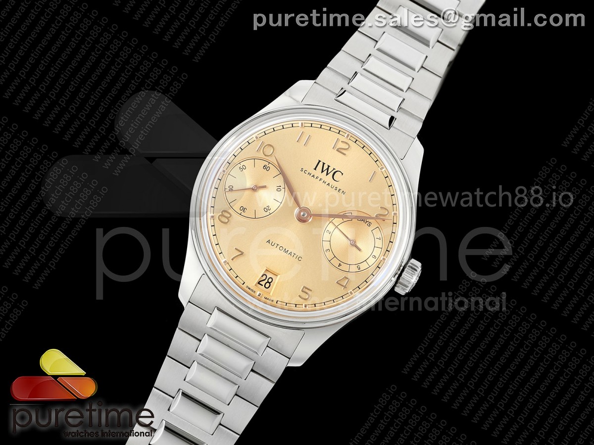 APS공장 IWC 포르투기저 42미리 세븐데이즈 42미리 신형 슈퍼클론 커스텀52010 무브먼트Portugieser Automatic 42mm SS APSF 11 Best Edition YG Dial on SS Bracelet A52010