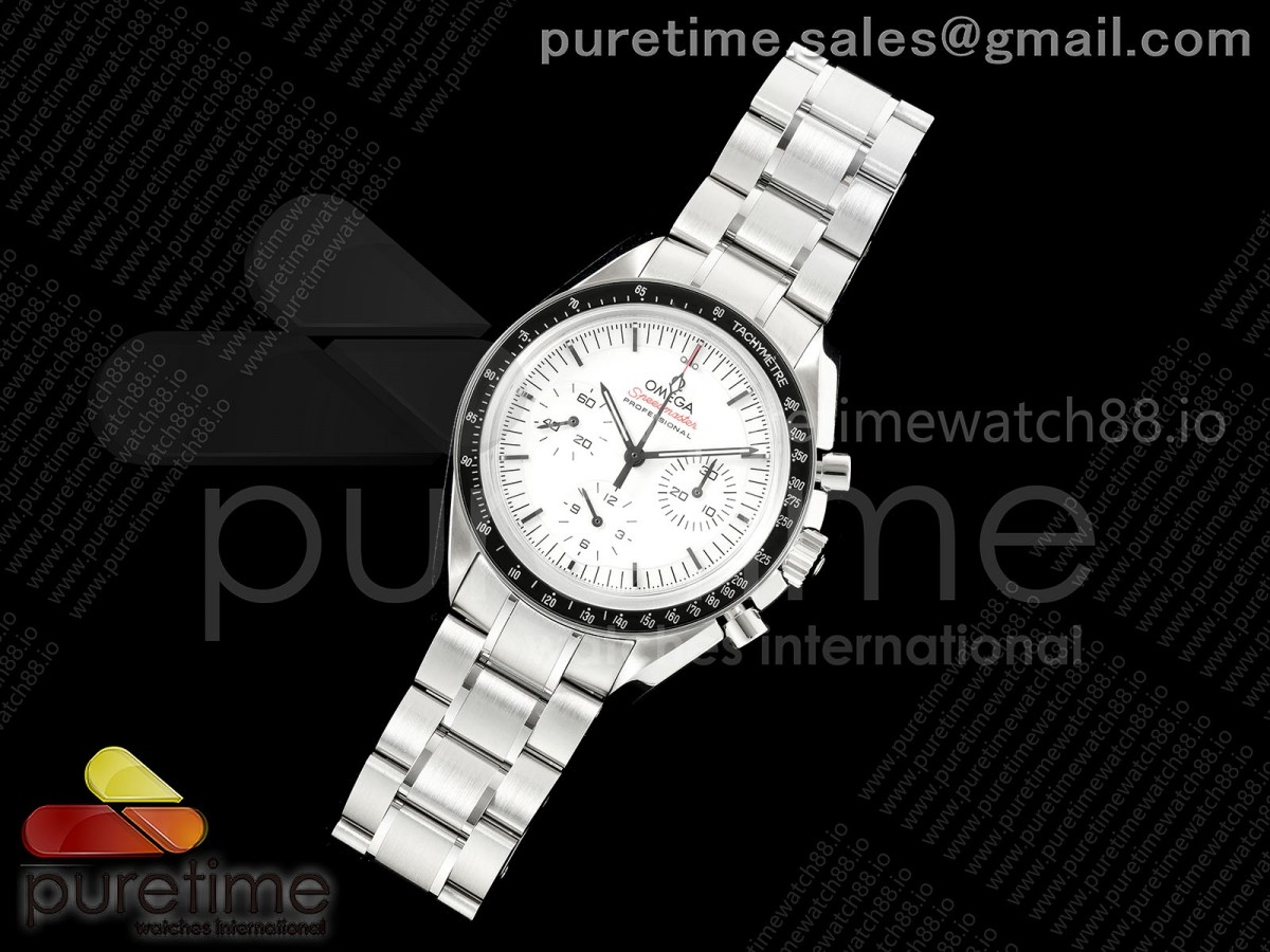 OMF공장 오메가 스피드마스터 문워치 프로페셔널 크로노 화이트다이얼 스틸브레이슬릿 Speedmaster Moonwatch Professional OMF 11 Best Edition White Dial Manual Winding Chrono Movement