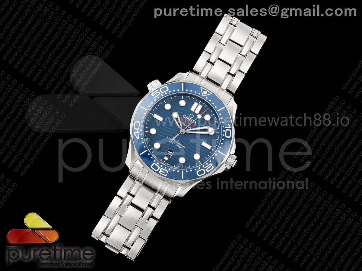 VS공장 오메가 씨마스터 다이버 300M 블루 슈퍼클론VS8800무브먼트 Seamaster Diver 300M VSF 11 Best Edition Blue Ceramic Blue Dial on SS Bracelet VS8800