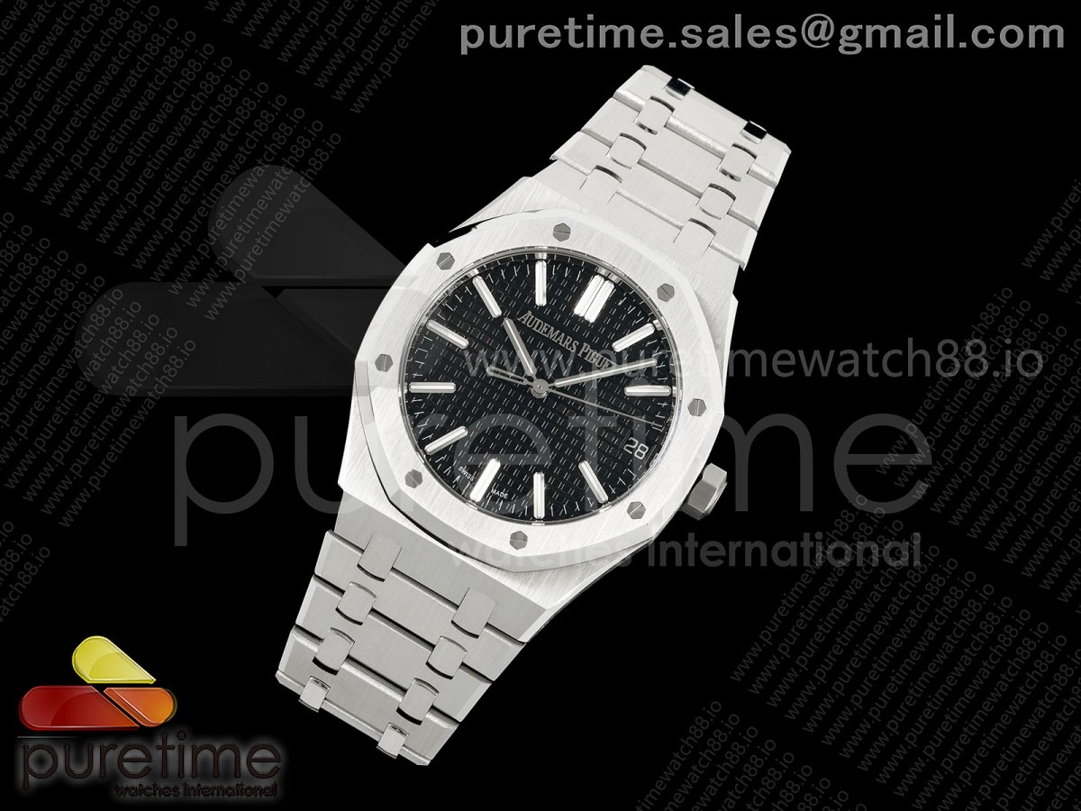 DD공장 오데마피게 로얄오크 15510 블랙 스틸 Royal Oak 41mm 15510 SS DDF 11 Best Edition Black Dial on SS Bracelet DD4302 Super Clone