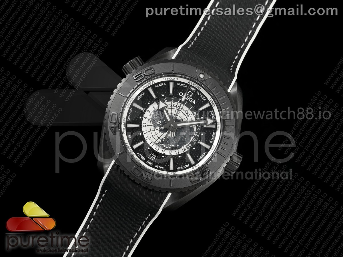 VS공장 오메가 플래닛오션 GMT월드타이머 리얼 세라믹 Planet Ocean 45.5mm GMT Worldtimer Real Ceramic VSF 11 Best Edition BlackWhite SA8938 Super Clone