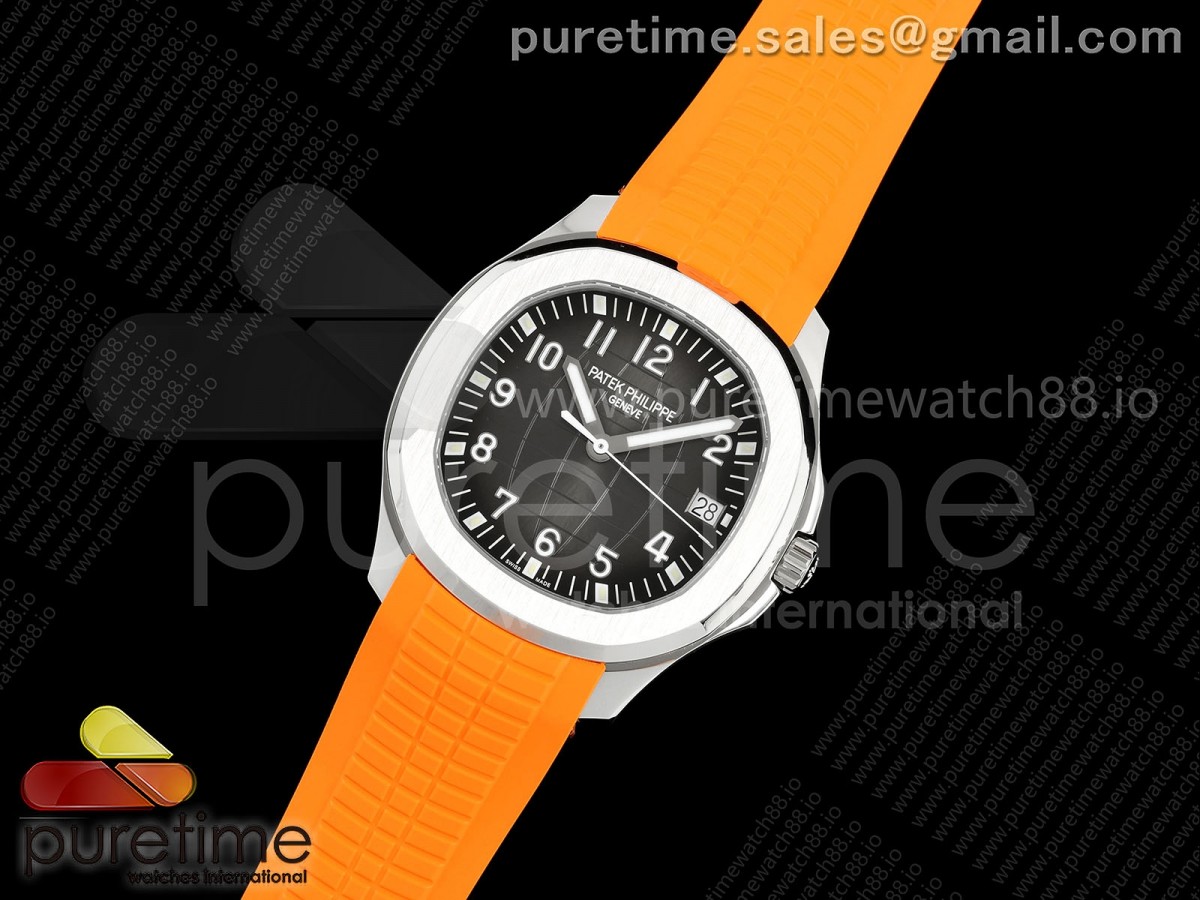 DD공장 아쿠아넛 5167 단동324 슈퍼클론 무브먼트 Aquanaut 5167 SS DDF 11 Best Edition Gray Dial on Orange Rubber Strap DD324 Super Clone