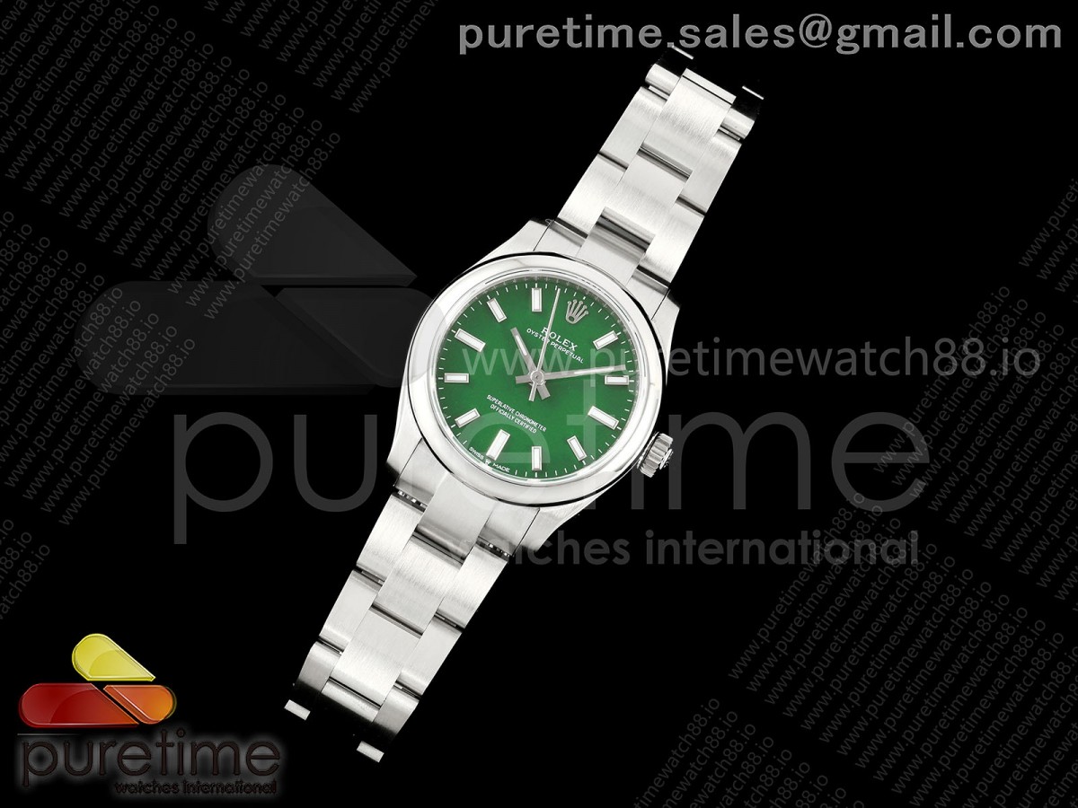 DIWF공장 롤렉스 오이스터 퍼페츄얼 31미리 그린다이얼 스틸브레이슬릿 Oyster Perpetual 31mm 277200 DIWF Best Edition Green Dial on SS Bracelet A2232