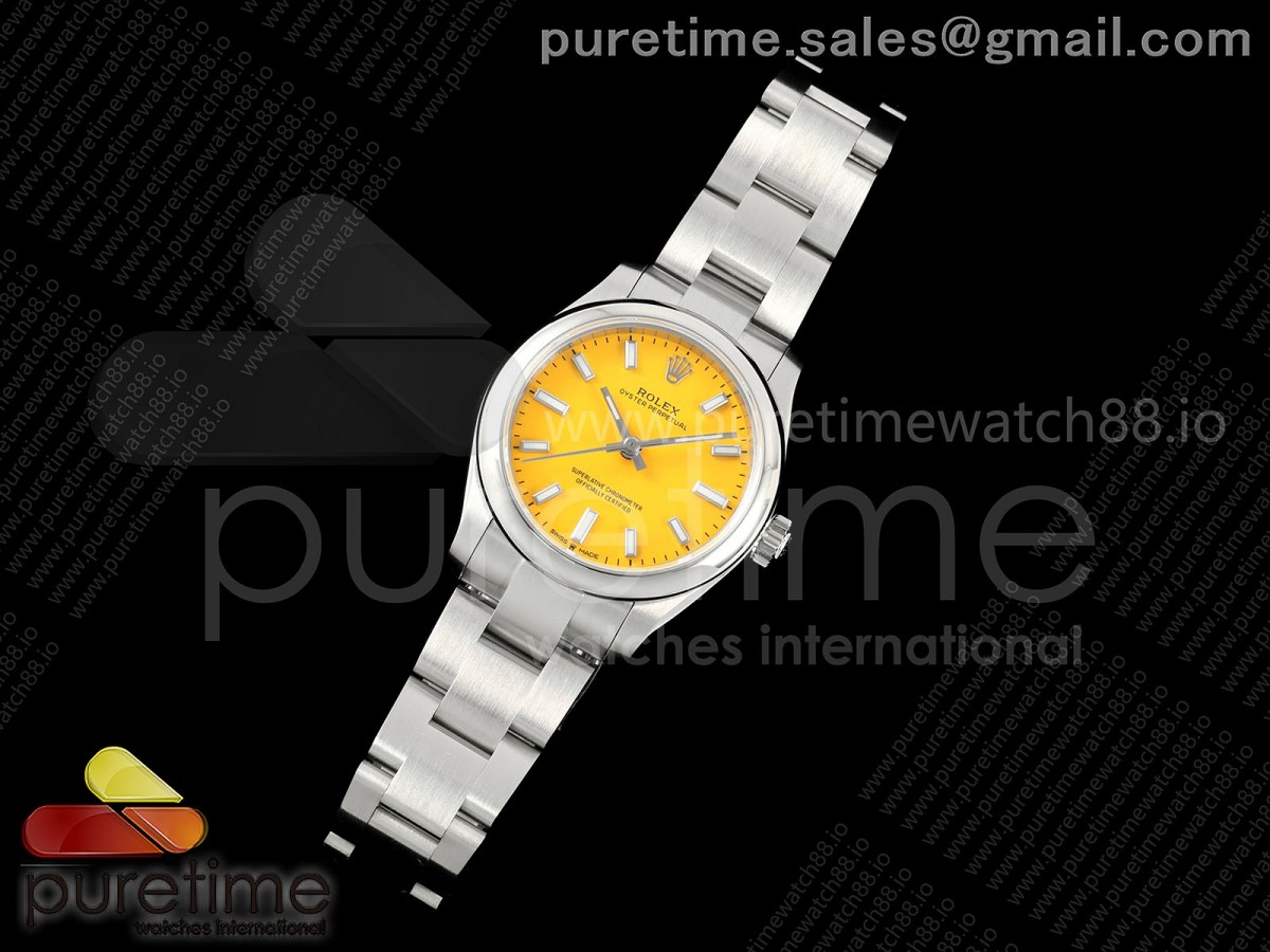 DIWF공장 롤렉스 오이스터 퍼페츄얼 31미리 옐로우다이얼 스틸브레이슬릿 Oyster Perpetual 31mm 277200 DIWF Best Edition Yellow Dial on SS Bracelet A2232