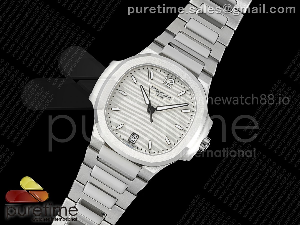 3KF공장 파텍필립 노틸러스 7118 레이디 화이트다이얼 스틸브레이슬릿 Nautilus 7118 Ladies 3KF 11 Best Edition Silver Dial on SS Bracelet DD324 Super Clone