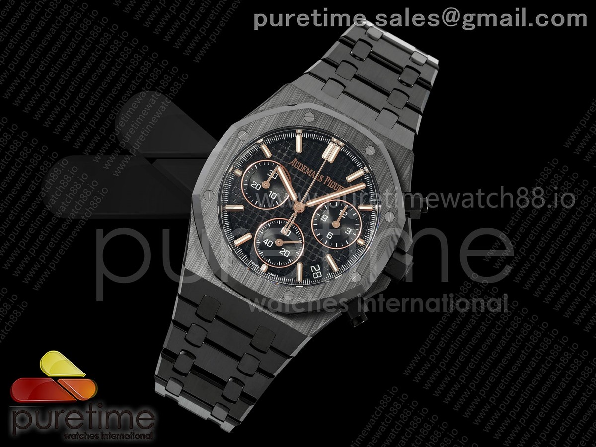 DDF공장 오데마피게 로얄오크 크로노 26420 블랙세라믹 블랙다이얼 세라믹브레이슬릿 147g Royal Oak Chrono 26240ce Black Ceramic DDF 11 Best Edition Black Dial on Bracelet DD4401 Super Clone
