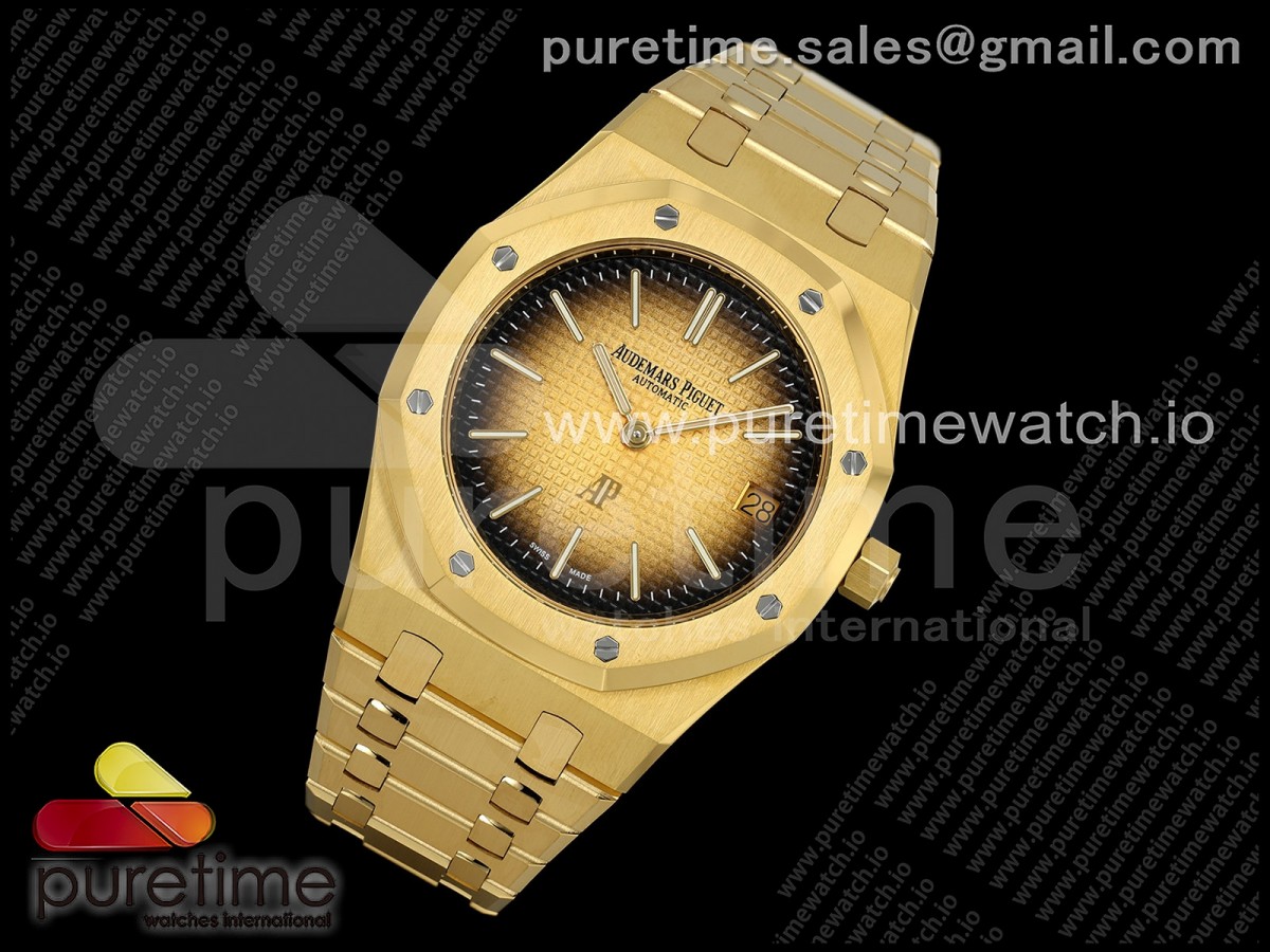 ZF공장 오데마피게 로열오크 39mm 16202 옐로우골드 스모크 다이얼 옐로우골드 브레이슬릿 A7121