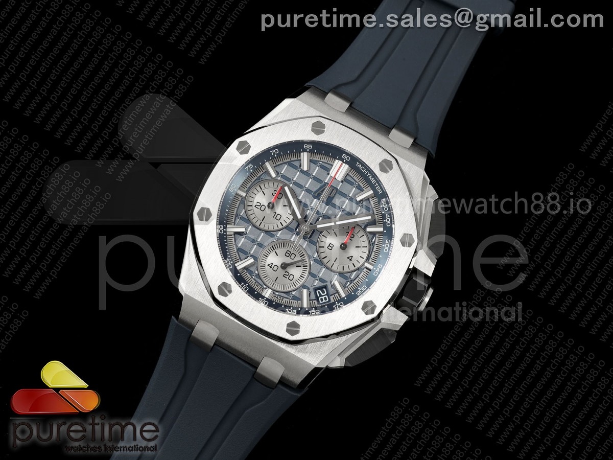DDF공장 오데마피게 로얄오크 오프쇼어 43미리 26420 티타늄 블루다이얼 블루러버스트랩 Royal Oak Offshore 43mm 26420ti Titanium DDF 11 Best Edition Blue Dial on Blue Rubber Strap DD4401 Super Clone