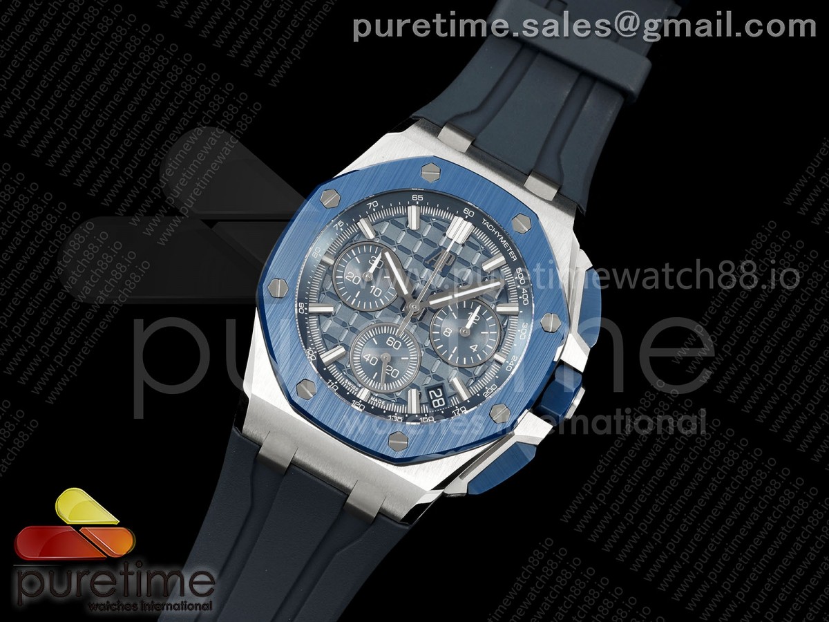 DDF공장 오데마피게 로얄오크 오프쇼어 43미리 26420 블루다이얼 블루러브스트랩 Royal Oak Offshore 43mm 26420so SS DDF 11 Best Edition Blue Dial on Blue Rubber Strap DD4401 Super Clone